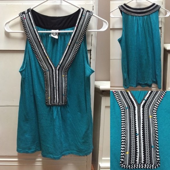 Anthropologie Akemi + Kin Sloane Tank in Teal S - Small - Picture 3 of 5